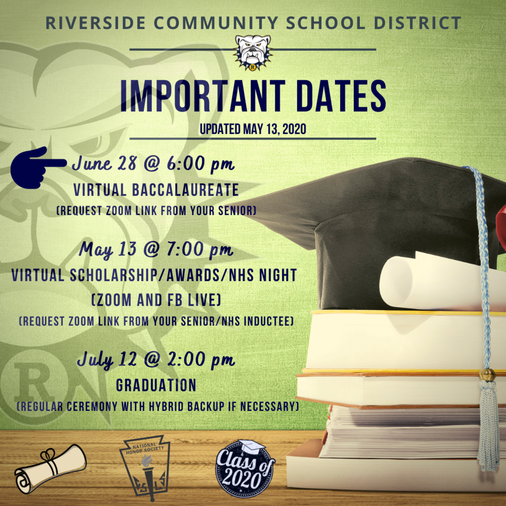Important Dates - End of the 2019-2020 School Year