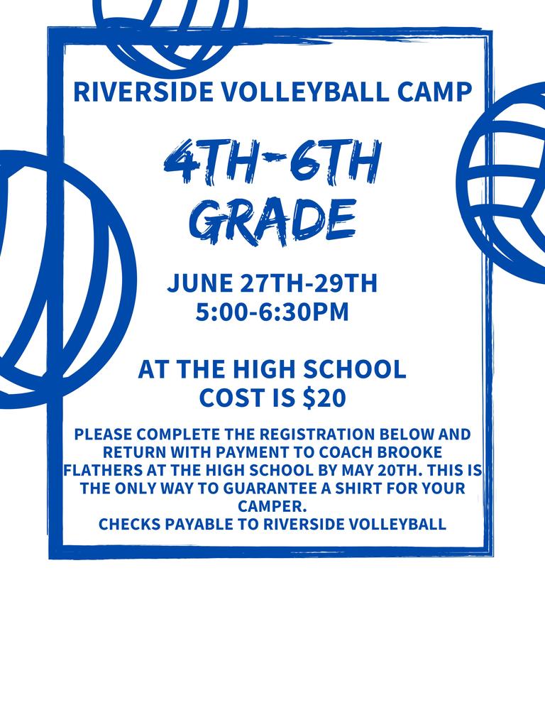 4th - 6th Grade volleyball info