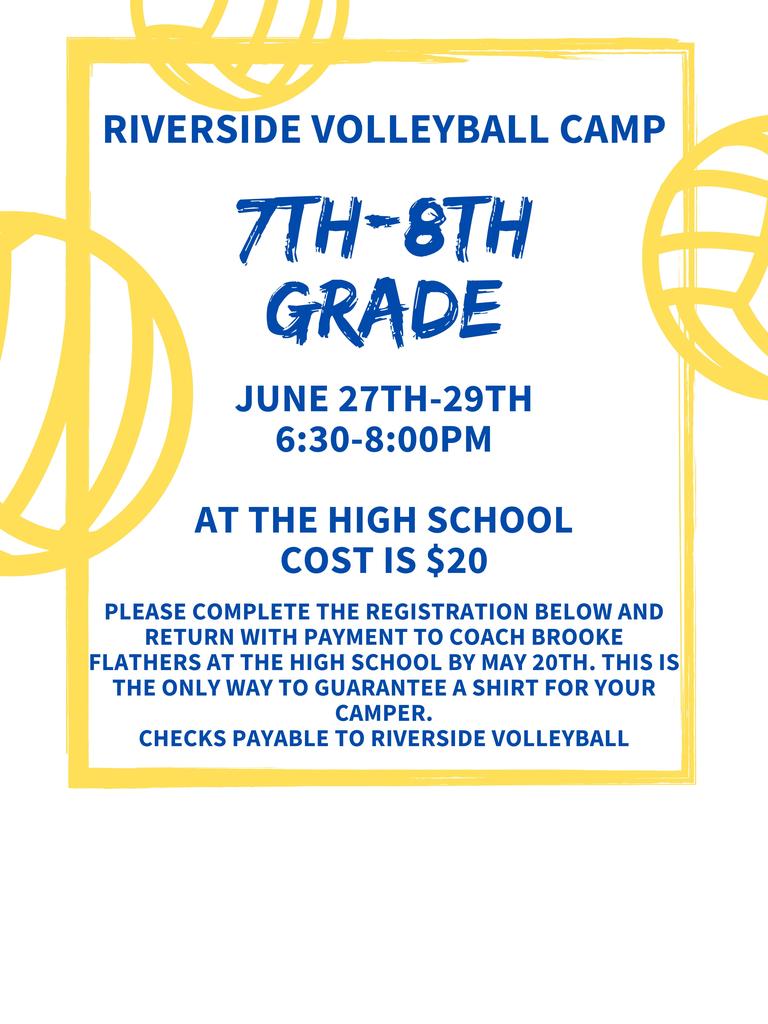7th - 8th volleyball info