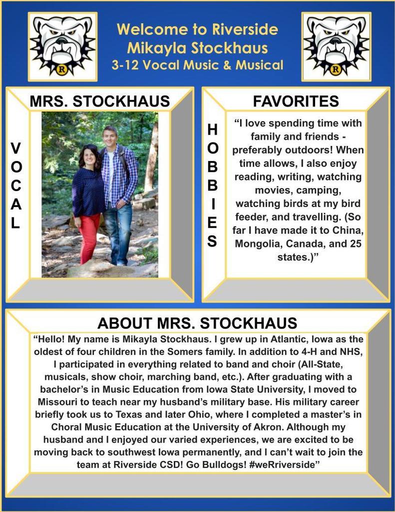 Welcome Mrs. Stockhaus